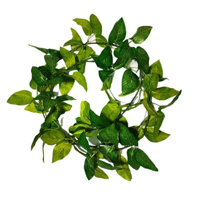 China Durable Factory Direct Sales Garden Plastic Plant Artificial Green Leafleaves Vines for sale