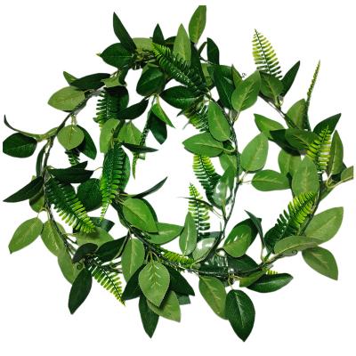 China Factory Wholesale Price Durable High Quality Artificial Simulated Green Leaf Leaves Factory Vine for sale