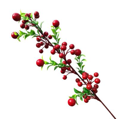 China 2022 New Quality Durable Artificial Christmas Red Single Fruit Berry For Decoration for sale