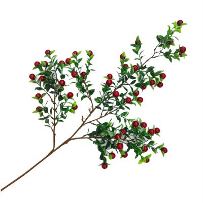 China China Quality Durable Luxury Outdoor Decor Simple Artificial Vanilla Red Berries for sale