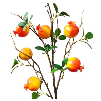 China Manufacturer Wholesale Artificial Indoor Decoration Plants Durable Pomegranate Branch for sale