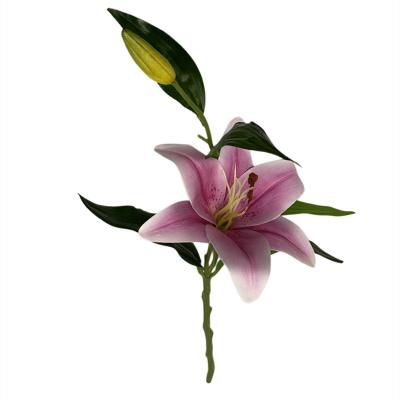 China Durable Wholesale Real Touch Wedding Bouquet Flower Competitive Price Artificial Lily for sale