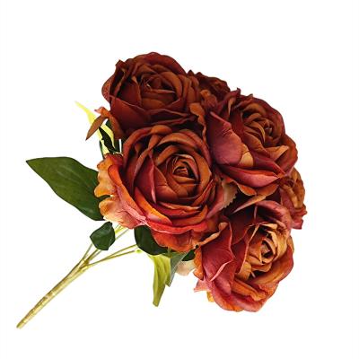 China Durable Wholesale Price New Design Customized Non Woven Fabric Flower Bouquet Artificial Peonies for sale