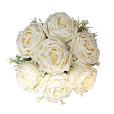 China Durable New China Design Multicolor Bouquet Flowers Real Artificial Rose Wedding for sale