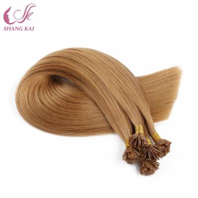 China Silky Straight Flat Tip Keratin Tip Wave Brazilian Virgin Hair Silky Straight Hair Extension Pre-bonded for sale