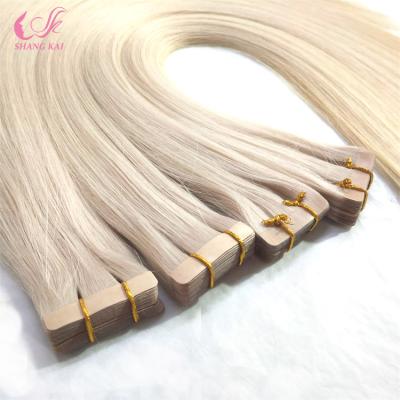 China European High Quality Silky Straight Wave Hair Double Drawn Tape In Extension Remy Tape Hair Extensions Natural Hairline for sale