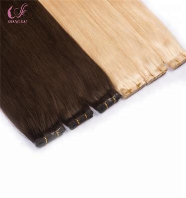 China 100% Higher Wave PU Skin Hair Weft Hair Weft Extensions Silky Straight Brazilian Machine Weft Tape for sale