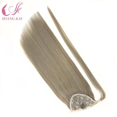 China Silky Straight Wave Brazilian Virgin High Quality Cuticle Aligned Ponytail Hair Extensions for sale