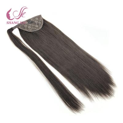 China Wholesale Price Silky Straight Wave Cuticle Lined Raw Unprocessed Ponytail for sale