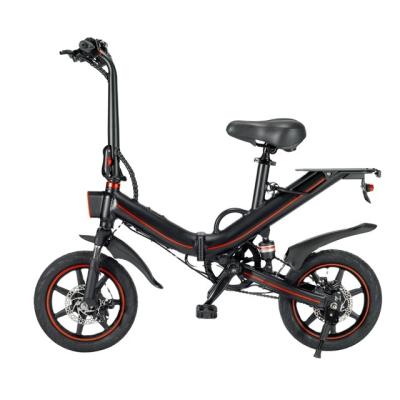 China Aluminum Alloy EU Running Electric Bike V5 400W Motor 48V 10Ah Battery 14inch Tire High Speed ​​Folding 30km/h Electric Bicycle 50km Chain Bicycle for sale