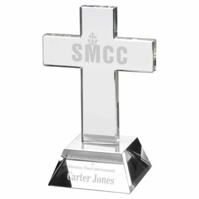 China CLEAR GLASS AWARD CROSS AWARD for sale