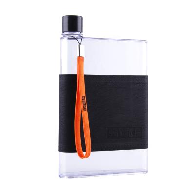 China Sustainable Flat Reusable Clean Water Bottle BPA Free Leak Proof Slim Rectangle Water Bottles for sale