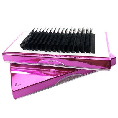 China Natural Soft Mink Lashes 3D Fans Easy Make Russian Volume Eyelashes Extension for sale