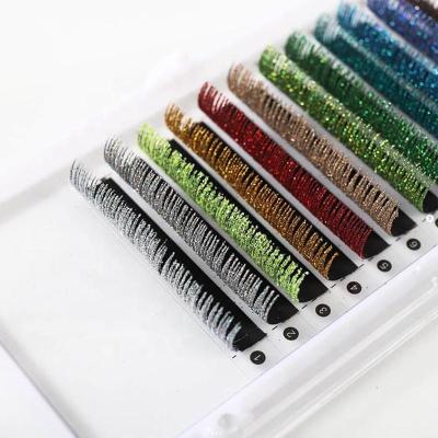 China Luxury High Quality Individual Volume Eyelash Extension Classic Cashmere Glitter Eyelashes Supplies for sale