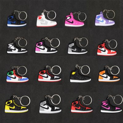 China PVC 3d Jordan Brand Air Souvenir Sports Key Chain Wholesale Cheap Rubber Mini Sneaker Shoes Wholesale for sale