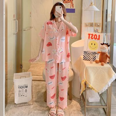 China QUICK DRY Women's Sleepwear Sets Dobby Brown Nylon Pajama Sets With Pants 100% for sale