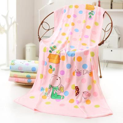 China Cartoon Bear Printing Microfiber Fabric QUICK DRY Single Bath Towel for sale