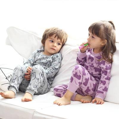 China Wholesale Thermal Customize OEM/ODM 2pcs Set Long Sleeve Pants Kids Pajamas 100%Cotton Sleepwear for sale