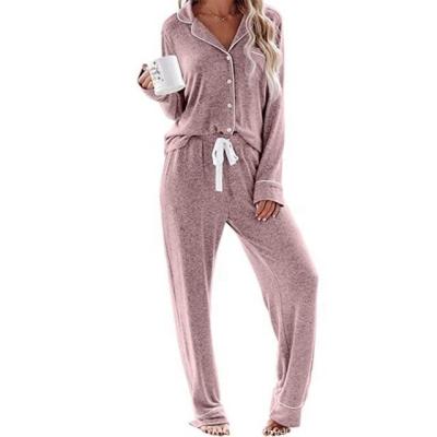 China Designer New Style Thermal Pants 2 Piece Drawstring Longs Pajamas Casual Warm Women Soft Sleepwear For Women Set for sale