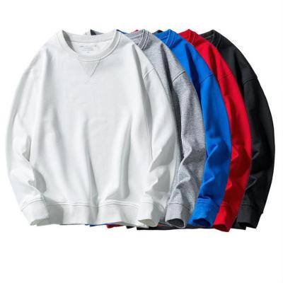 China Anti-pilling Custom OEM Print White Crewneck Sweatshirt Plus Size Slim Sweatshirt for sale