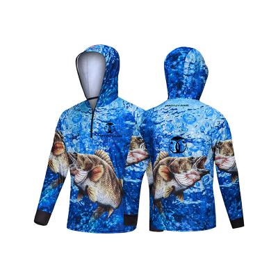 China 100%Polyester Long Sleeves Custom Sublimation Full Sleeves Quick Dry Fishing UV Protection Fishing Shirts for sale