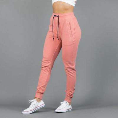 China Anti-Wrinkle Women's Sport Wear Design Cotton Polyester Trousers Fasion Plain Casual Pants for sale