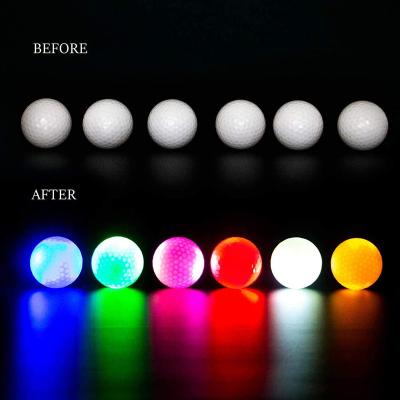 China Beautiful Glow In The Dark Golf Balls Light Up Led Golf Balls Night Golf Gifts For Men Kids Women for sale