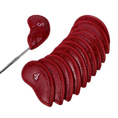 China For Golf Club Headcovers Premium Leather Golf Iron Head Covers Set For Golfer for sale