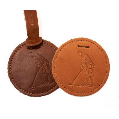 China Hot Selling Golf Bag Tag Leather Suitcase Golf Luggage Tag Label Golf Bag Handbag Travel Accessories for sale