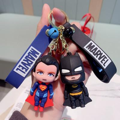 China 2022 Cute New Arrival Rubber Wonder Llaveros Bat Roam Birdman Key Chain Silicone Bag Car Anime Super Metal Pendant Rubber Key Chain for sale