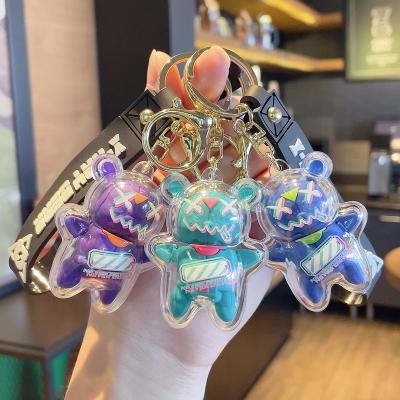 China 2022 x-ray acrylic bear new arrivals designer kawaii cute anime battery plastic key chains x-ray acrylic plastic llaveros for sale