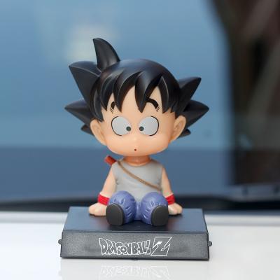 China Plastic Action Figure Bobblehead Son Goku Cell Phone Holders PVC Anime Model Car Accessories Interior Decorative For Brackets Gift for sale