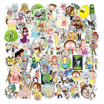 China 100pcs Anime Cartoon Removable Vinyl Sticker Waterproof Die Cut Stickers for Luggage Skateboard Bicycle Laptop Multi-shape in Patterns for sale