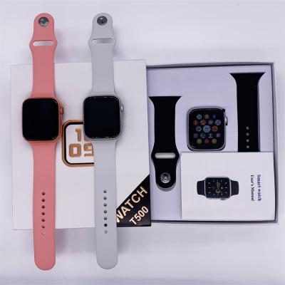 China Amazon Hot Selling Best Price Push Message Bt Call Smartwatch Heart Rate Android IOS 2021 Smart Watch T500 For Women Men Kids for sale