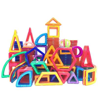 China Eco-friendly Material Educational Toys Tiles Building Block Magnetic Bricks for Kids with Rivet and Stronger Magnets for sale