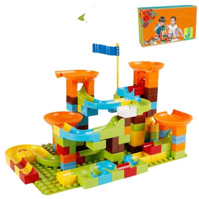 China Diy Eco-friendly Material Educational Marble Run Toy Building Blocks Assemble Toy Kids Early Education Small Particle Blocks Toys Set for sale