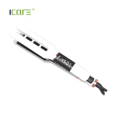 China New Design Commercial Good Quality Ceramic Coated Display Flat Temperature LED Flat Iron Hair Straightener for sale