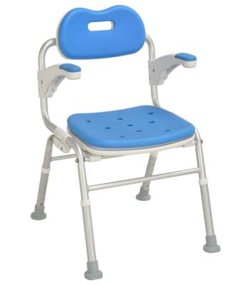 China Elder Product Smart Folding Commode Adjustable Shower Chair with Arm for Disabled and Elderly Hospital Nursing Home Care Rehabilitation Center for sale