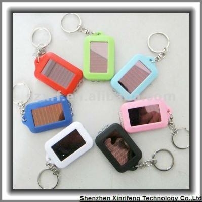 China ABS Plastic Solar Key Chain Key Chain Rings With 3 LED Flashlight for sale