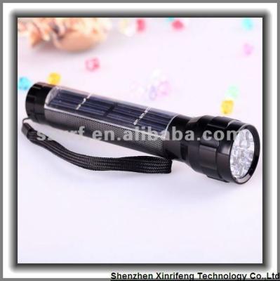 China Emergency Torch Solar Powered Aluminum Flashlight with 7 LED Lights for sale