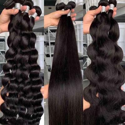 China Body Wave 10A 12A Indian Virgin 613 Hair Bundles Long 30Inch 40Inch Blonde Cheap Brazilian Hair Weaves With Lace Closure Vendor for sale