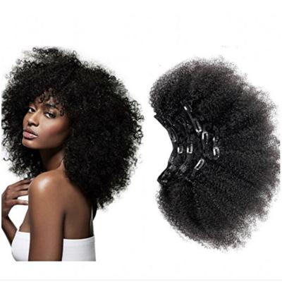 China 100% Jarin Hot Selling Clip In Curly Afro Kinky Curly Hair Extension Curly Hair Clip In Brazilian Remy Human Hair Can Be Customize for sale