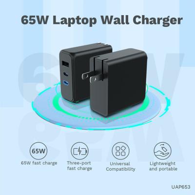 中国 RoHS UAP653 PD 電源アダプター USB C 壁チャージャー ラップトップ用 販売のため