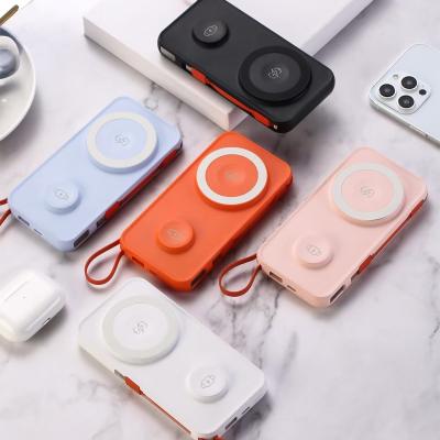 China 10000mAh Magnetic Wireless Power Bank for Mobile Phone Watch and Earphone Charging for sale