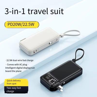 China Trend Electronic Products 20000mah Power Bank mit Wechselstromkabel zum Laden von Laptops des Typs C zu verkaufen