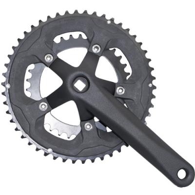 China Mountain Bikes Good Quality 34/50t Taper Square Shell Double 9s/10s Nylon Bicycle Crankset For Sales for sale