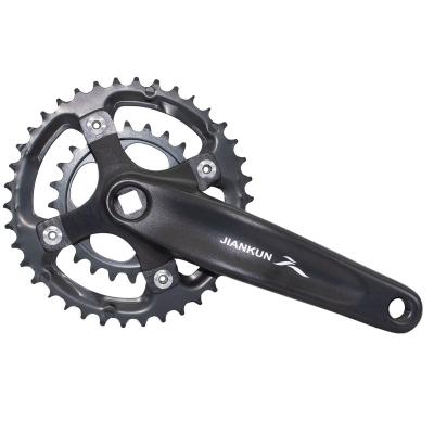 China Mountain Bikes Single Speed ​​Steel Fixed Gear Bike Bike Crankset For Mountain Bicycle (Taper, Black, Square Sprocket) for sale