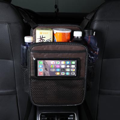 China Deluxe Luxury Car Storage Net Pocket Between Two Seat Hanging Car Organizer M Size for sale