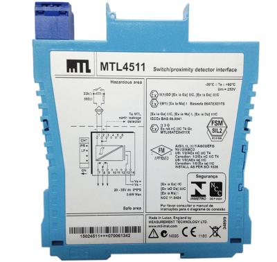 China MTL4511 MTL Instruments Switch/Proximity Detector Interface de 1 canal, com detecção de falhas de linha à venda