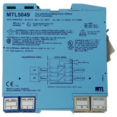 China MTL5049 Eaton 2 Channel Zener Barrier Isolated Driver Current ATEX 4 To 20mA for sale